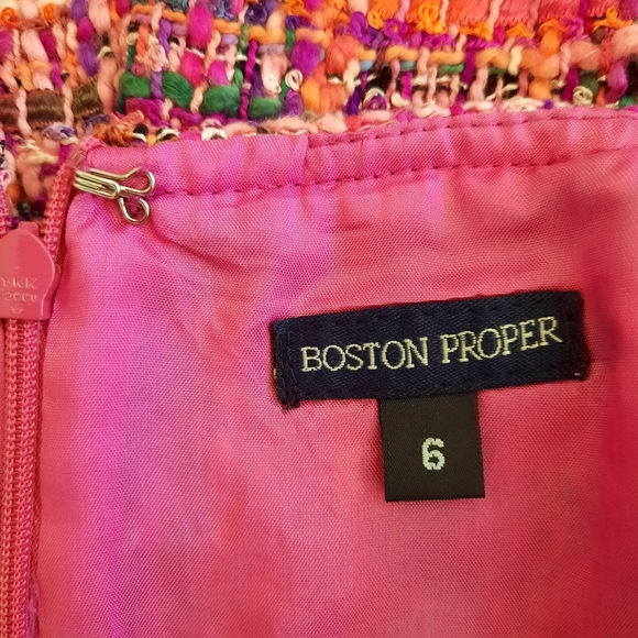 Boston Proper Pink Tweed Skirt - Picture 2 of 10